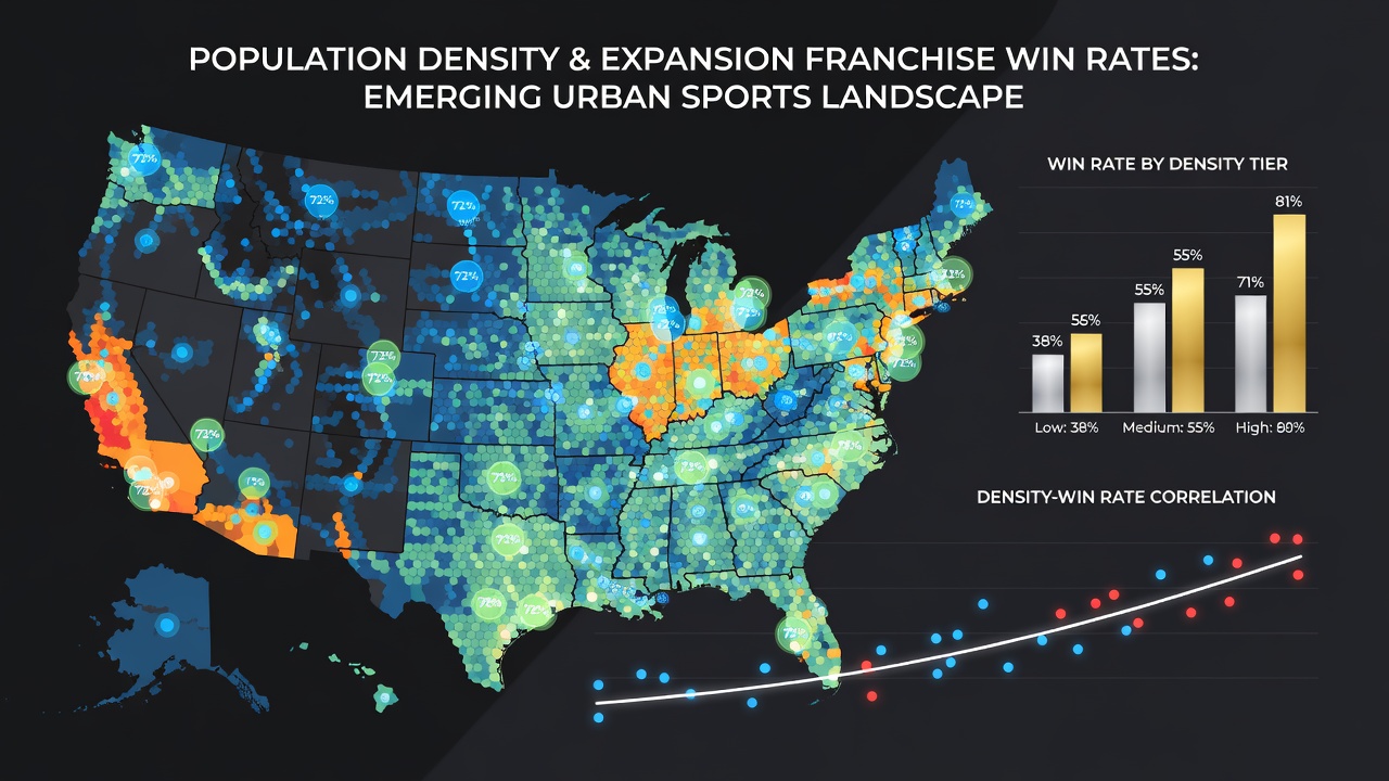 Graphs and maps overlaying population density with franchise performance statistics