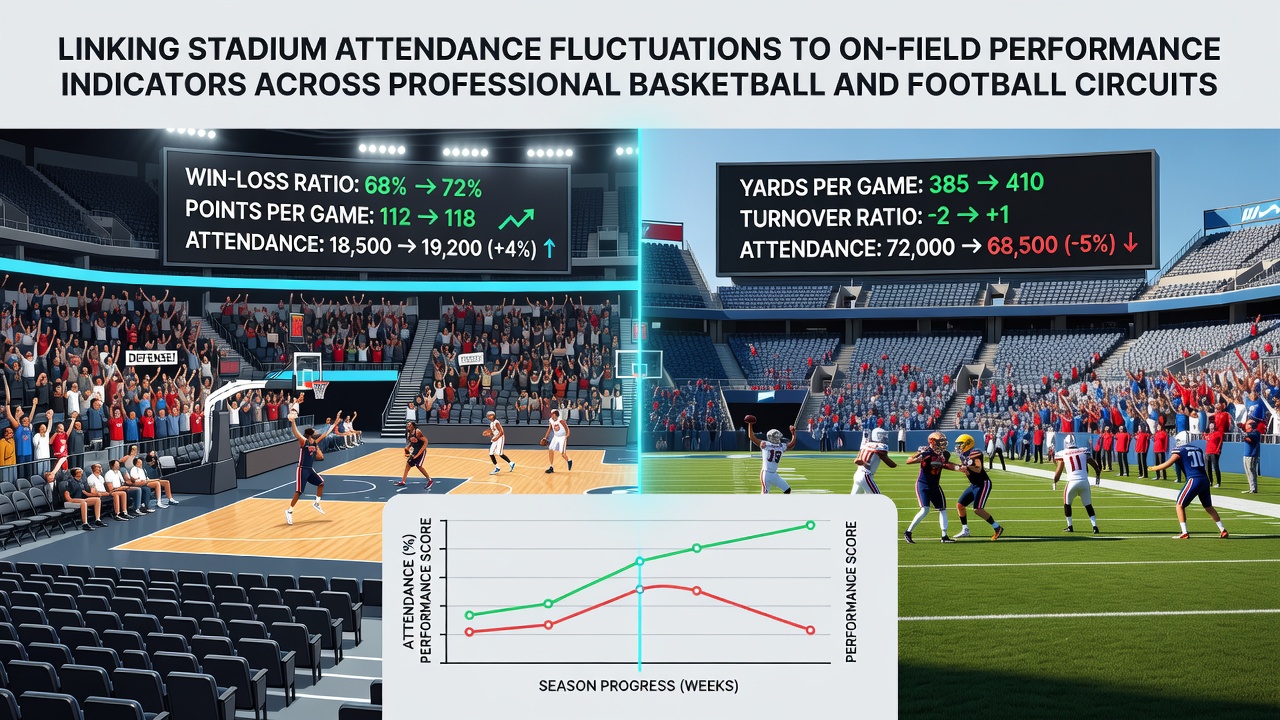 Stadium crowd reacting during a professional basketball game with performance stats overlay