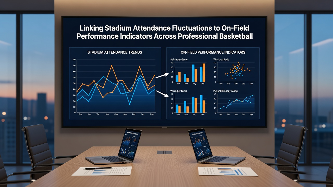 Football stadium stands showing varying attendance levels tied to team results